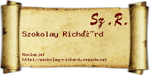 Szokolay Richárd névjegykártya